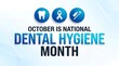 © Farhana - October is national dental hygiene month with a ribbon toothbrush and dental health illustration