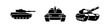 © Lili - Military Tank Icons Set - Armored Warfare Vehicles in Different Styles