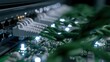 © Generative AI - closeup of ethernet cables connected to server hardware