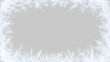 © Александр Черешников - White frost frame on transparent background. Winter ice pattern border for holiday design