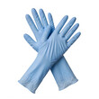 © Mukta - Blue rubber gloves for cleaning