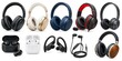 © top design - Modern wireless headphones and earbuds collection, professional audio equipment set on white background, premium music accessories for lifestyle and gaming