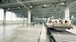 © Metadancer - Car frames on assembly line in modern manufacturing plant