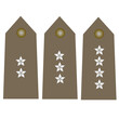 © guitou60 - Galon de passant d'épaule et poitrine de l'armée de terre polonaise:  Capitaine, Lieutenant, Sous-lieutenant