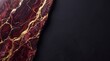 © BlackBridge Media - Burgundy Marble Slab with Gold Veins on Dark Background