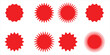 © Line Wave - Badge graphical sunburst icon set on white background. Collection of burst abstract sunburst icons set on white page. EPS 10.