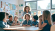 © Daniel - Under the guidance of an upbeat instructor, an engaging lesson unfolds in a lively classroom, where both students and educators find themselves immersed in a nurturing environment conducive to learnin
