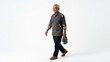 © sembarang - Elderly African American Man Walking Confidently in Casual Attire