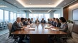 © ines - Diverse business professionals discussing strategy during board meeting