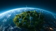 © Fexri - Environmental conservation and sustainable ESG technology concept featuring clean energy generated from renewable natural resources, symbolizing green power, ecological protection, sustainability.