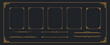 © Vintara Ornament Co. - Set of luxury vintage border frames and ornamental dividers in golden color for document.