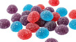 © Thomas - Pile of colorful sour gummy candies with sugar coating, isolated on transparent background