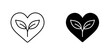 © Win - Natural love icon flat outline in black