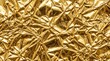 © Rumesh - Full frame macro texture of luxurious crumpled metallic gold foil