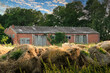 © jarizPJ - Rural landscape with a farm, fields and countryside during sunset.