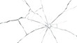 © Imran - A detailed cracked glass radial fracture with sharp lines and a shattered central impact point as a PNG isolated on a transparent background for graphic design