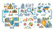 © VisioSynth - Infographic illustration of Disaster Risk Management, Resilience & Business Continuity with risk assessment process