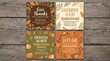 © Nurul - A beautiful collection of thanksgiving day cards featuring floral designs and warm autumnal color palettes perfect for expressing gratitude