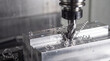 © Watercolor_Kawaii - Industrial milling machine cutting metal block process with precision and focus