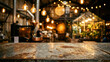 © Blurred Bokeh - Terrazzo Tabletop With Embedded Marble Flecks on Contemporary Outdoor Sky Lounge with Architectural