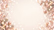 © waqassaeed - Soft pink and rose gold Christmas bokeh background with copy space
