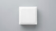 © Warto - Elegant White Velvet Luxury Gift Box Mockup Top View on Clean Minimalist Grey Studio Background