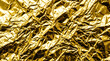 © AnginMalam - Crumpled Gold Metallic Foil Texture Background with Shiny Reflective Surface and Abstract Wrinkled Pattern