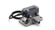 © ACROX - Industrial vibration sensor mounted on a metal base with a wired connector