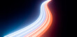 © Metadancer - Curved blue and red light trails on dark background