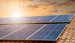 © Rangsarit - Photovoltaic solar power panel on blue sky ,green clean alternative energy. environmentally friendly. Clean energy and environment.