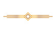 © OFFDESIGN - Ornate golden divider with a central diamond shape, featuring parallel lines for decorative segmentation in design projects.