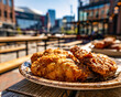 © Aimagin - Southern fried chicken with golden texture and stadium background