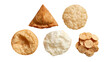 © Eustace - Crispy fried Indian snacks including samosa papadum, and crunchy wheat crackers