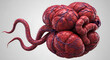 © MdRahat - Abstract biological organ or structure with vascular network and tentacles 3D render