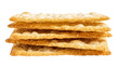 © Nolan - Stack of golden crispy flatbread crackers, isolated on transparent background