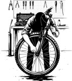 Bike repair png clipart illustration
