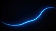 © IMAGE STORE - Glowing blue electric arc or lightning bolt in a wavy shape on black background