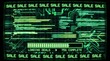 © grafyloft - Digital sale promotion with loading bar and binary code on a green computer screen display