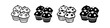 © Trends - Set of muffin and cupcake icons in outline, solid, and hand-drawn doodle styles. Vector illustration of sweet bakery pastry desserts isolated on white background.