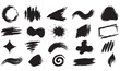 © sadia - Black Ink Brush Strokes And Splatters