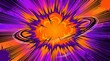 © NaesyaStudio - Vibrant comic book style explosion illustration with bright orange burst and purple background featuring dynamic speed lines and action effects