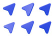 © Novita007 - 3D blue navigation arrow cursors for digital interface design
