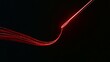 © Honey - Glowing red thread emerges from a needle’s eye, creating a vibrant, dynamic light trail against a dark, black backdrop