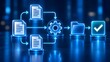 © AH Project - Automated document processing pipeline showing file management and task completion workflow