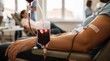 © ANIK - Patient donates blood at clinic: vital donation for medical treatment