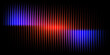 © Nurjahan _Studio - Abstract gradient light beams transitioning from blue to red in dark studio setting with copy space