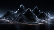 © BlackBridge Media - Futuristic 3D Topographic Mountain Model with Contour Lines