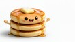© Aino Minako - Cute 3D Cartoon Pancake Stack on White Background