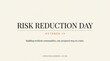 © Lamia - International day for disaster risk reduction poster design with text about building resilient communities on a light textured background for october thirteenth awareness