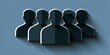 © Farah - Diverse group of silhouettes in a lineup representing teamwork.